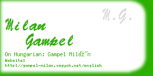 milan gampel business card